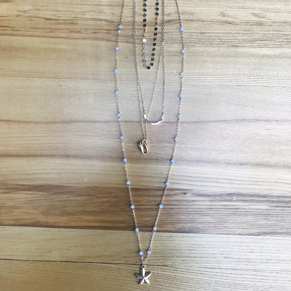 Starfish Layered Necklace- Style On The Spot